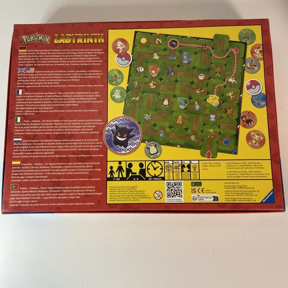 Pokemon LABYRINTH Ravensburger Board Game 2-4 Players for kids & adults New Open